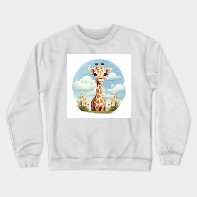 Cute giraffe Crewneck Sweatshirt by Geminiartstudio